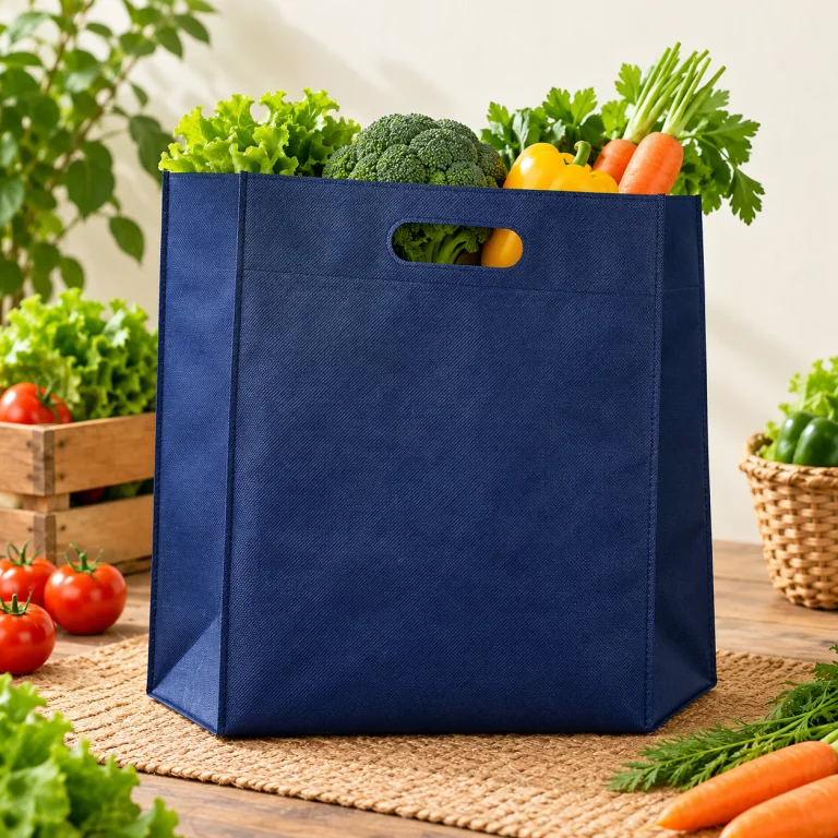 Túi Hột Xoài Không Dệt Xanh Navy Cho Siêu Thị